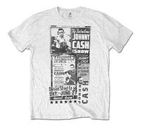 Johnny Cash - T-Shirt # S White Unisex # The Fabulous Johnny Cash Show