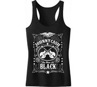 Johnny Cash Uomo Nero Etichetta Paese Musica Canotta Racerback Maglia 30030098
