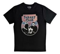 Johnny Cash Walking Guitar & Front On ufficiale Uomo maglietta unisex