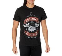 Johnny Cash Winged Guitar T-Shirt, Nero, XL Uomo