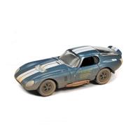 Johnny Lightning 1964 Shelby Cobra Daytona Coupe Viking Blue Met w/strisce bianche Weathered Ltd Ed a 12834 pezzi 1/64 Diecast Model JLSF023-JLSP231 A