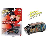 Johnny Lightning Monopoly 1976 Dodge Furgone + Token 1/64 Scala Modello Pop