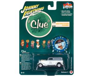 Johnny Lightning Vintage Clue 1:64 1933 Ford Delivery Mrs. White Con Poker Chip