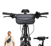 Johnny Urban Borsa Manubrio Bici Impermeabile Grigio - Arlo - 2 in 1 Borsa Bici e Tracolla - Borsa Bikepacking per Manubrio Anteriore - Borsa per Bicicletta - Resistente all'Acqua