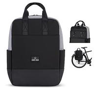 Johnny Urban Borsa per Bicicletta Nero Riflettente - Jona Medium Bike - 2 in 1 Borse Posteriori Bici Zaino Scomparto per Laptop da 14 Pollici - Accessori Cestino - Impermeabile