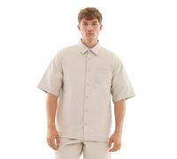 Johnny Urban Camicia a Maniche Corte Uomo Beige - Mason - Camicia Oversize a Manica Corta con Taschino sul Petto - Casual Shirt per Estate, Spiaggia, Festival - 240 GSM - Colore Unico