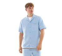 Johnny Urban Camicia a Maniche Corte Uomo Blu - Parker - Camicia Oversize a Manica Corta con Taschino sul Petto - Casual Shirt per Estate, Spiaggia, Festival - 260 GSM - Colore Unico