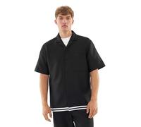 Johnny Urban Camicia a Maniche Corte Uomo Nero - Parker - Camicia Oversize a Manica Corta con Taschino sul Petto - Casual Shirt per Estate, Spiaggia, Festival - 260 GSM - Colore Unico