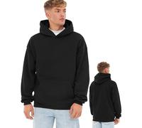 Johnny Urban Felpa Uomo & Donna Nero - Cody - Felpe con Cappuccio - Hoodie Oversized - Pullover in Jersey Leggera - Hooded Sweatshirt a Tinta Unita con Tessuto Pesante