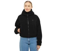 Johnny Urban Giacca Corta in Pile da Donna Nero - Nova - Cropped Teddy Fleece Jacket - Felpa in Pile con Zip e Cappuccio Alto - Abbigliamento Caldo per Autunno e Inverno