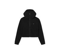 Johnny Urban Giacca Corta in Pile da Donna Nero - Nova - Cropped Teddy Fleece Jacket - Felpa in Pile con Zip e Cappuccio Alto - Abbigliamento Caldo per Autunno e Inverno