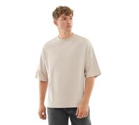Johnny Urban Oversized T-Shirt Uomo & Donna Beige - Vic - Heavy Basic T-Shirt Oversize - vestibilità Boxy Streetwear - Maglietta a Mezza Manica Unisex - 100% Cotone - Unicolore