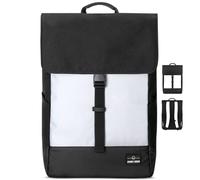 Johnny Urban Zaino Donna e Uomo Nero Riflettente - Mika Reflective | Zainetto con Vano per PC Portatile 16 Pollici - Backpack per Lavoro, Viaggio, Università - Impermeabile