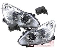 Johns Fari adatti per Opel Corsa D 06-10 L R. Cornice cromata incl. servomotore