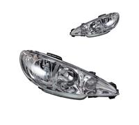 JOHNS Fari Sinistro Destro H7/H7 Per Peugeot 206 CC 2D 2A/C 2E/K