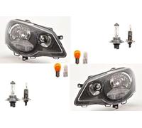 Johns Faro alogeno anteriore per VW Polo 02 9N 05-12 Set di lampadine L R