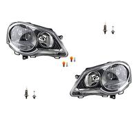 Johns Faro alogeno anteriore per VW Polo 02 9N 05-12 Set di lampadine L R