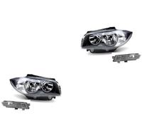 Johns, Set di fari alogeni adatti per BMW Serie 1 E81 E82 E87 E88 09-13 H7 H7 + nebbia