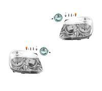 Johns, Set di fari alogeni anteriori adatti per Fiat Doblo 119 223 10/2005 - H1 H7 sinistra e destra + fendinebbia + lampadina