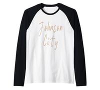 Johnson City Tennessee Design Vintage Elegante Maglia con Maniche Raglan