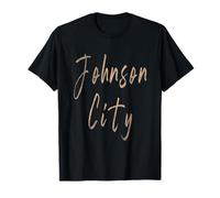 Johnson City Tennessee Design Vintage Elegante Maglietta