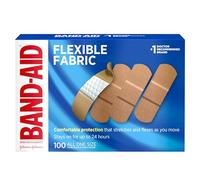 Johnson & Johnson Band-Aid tessuto flessibile incollaggio per la cura della ferita e il primo soccorso in una taglia, 100 pezzi