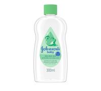 Johnson's Baby Olio Aloe Vera, Olio corpo idratante pelli delicate, Olio neonato con Aloe Vera per il massaggio quotidiano, Olio Johnson's Baby Oil per bambini e adulti senza coloranti e alcol, 300 ml