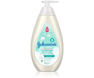 Johnson's® Comfort Touch bagno effervescente e gel detergente 2 in 1 per bambini 500 ml