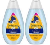 Johnson's Kids Shampoo, Balsamo e Bagnodoccia 3 in 1 300 ml, Detergente bambini con olio di Cocco e formula Non Più Lacrime, Bagnoschiuma bambini per la pelle delicata e tutti i tipi di capelli