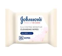 Johnson's - Makeup Be Gone, salviette extra sensibili, confezione da 25 (l'imballaggio può variare)