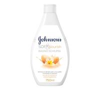Johnson's Soft & Nourish Bagnoschiuma, Bagnodoccia lenitivo e nutriente con Olio di Mandorle e aroma di Gelsomino, Docciaschiuma delicato e idratante che dona sollievo ai tuoi sensi, 750 ml