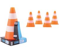 Johntoy 20260 Sports Active Pilons with Stripe, Pack of 4, Orange/White