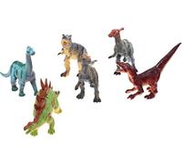 Johntoy 26778 Animal World Dinosaurs Pack of 6 Multi-Coloured