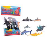 Johntoy 26781 Animal World Sea Animals Pack of 6 In bag, multi-coloured