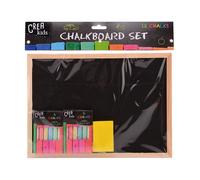Johntoy 28166 Crea Kids Chalkboard 29 x 21 cm with Accessories, Black