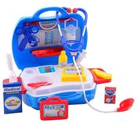 Johntoy- Kit di Ricerca Medica in Valigia 20 Pezzi, Colore Blu, 27581