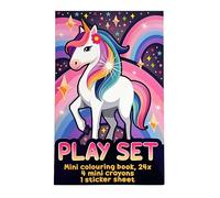 Johntoy libro da colorare unicorno con pastelli a cera e adesivi - giocattoli creativi