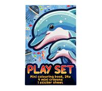 Johntoy Malbuch Unterwasserwelt mit Wachsmalstiften und Aufklebern