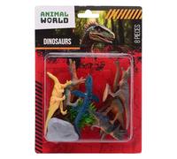 Johntoy Set di 8 giocattoli dinosauri Animal World