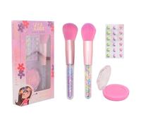 Johntoy Set di giocattoli da trucco LaLa Blush e pennello con adesivi Multi Colori