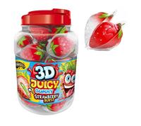 JohnyBee 3d Juicy Gummy Strawberry Gomme Ripiene Gusto Fragola Barattolo da 60pz