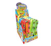 JohnyBee Candy Cobra Giocattolo con caramelle Tutti i Frutti 12 pezzi da 16 gr