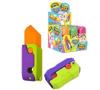 JohnyBee Knife Pop Lecca Lecca a Forma di Coltellino Gusti Fragola,Cola,Mela Espositore da 18 Lecca Lecca da 10 gr