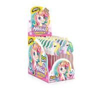 JohnyBee Mallow Unicorn - Marshmallow a Forma di Unicorno Gusto Tutti i Frutti | Espositore da 18 Pezzi da 35g Ideale per Feste di Compleanno e Party