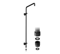 JOHO Asta doccia in acciaio inox con adattatore filettato, fissaggio a parete variabile, asta per doccia a pioggia, braccio doccia, colonna doccia con lunghezza fissa 92 cm, accessori per sistema