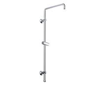 JOHO Asta doccia in acciaio inox con supporto per doccia a mano e fissaggio a parete variabile, asta da parete per doccia a pioggia, asta doccia con lunghezza fissa 92 cm, cromata