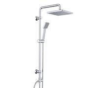 JOHO Colonna Doccia senza Miscelatore Set Doccia Completo Sistema Doccia a Pioggia Colonna Doccia Regolabili Doccetta in ABS (20 * 20 quadrato)