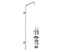 JOHO Colonna Doccia Acciaio Inox senza Miscelatore, Accessorio per Sistema Doccia, Compatibile con Fori Esistenti, Asta Doccia Saliscendi 91 cm con Adattatore, Cromo