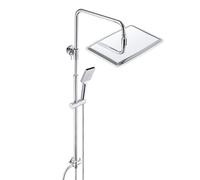 JOHO 304 Colonna Doccia senza Miscelatore in Acciaio Inox 304 Cromato Set Doccia a Pioggia con Soffione e Doccetta a Mano (35×25cm)