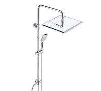 JOHO Colonna doccia 304 senza miscelatore in acciaio inox 304 cromato – set a pioggia 30×30 cm